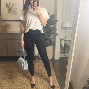 zara faux suede leggings